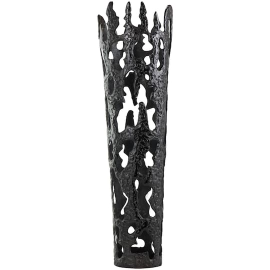 31" Contemporary Aluminum Melting Drip Vase